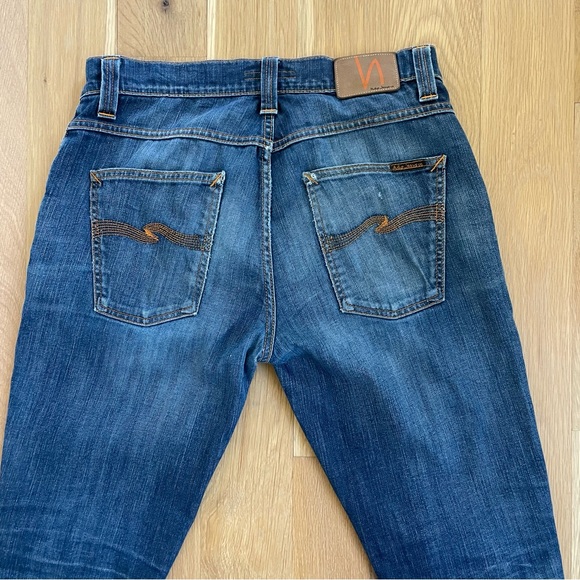 NUDIE JEAN CO. Grim Tim 32 x 30 White Knee Wash - Picture 4 of 15